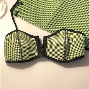 Traingl Neon Mesh Bandeu Top